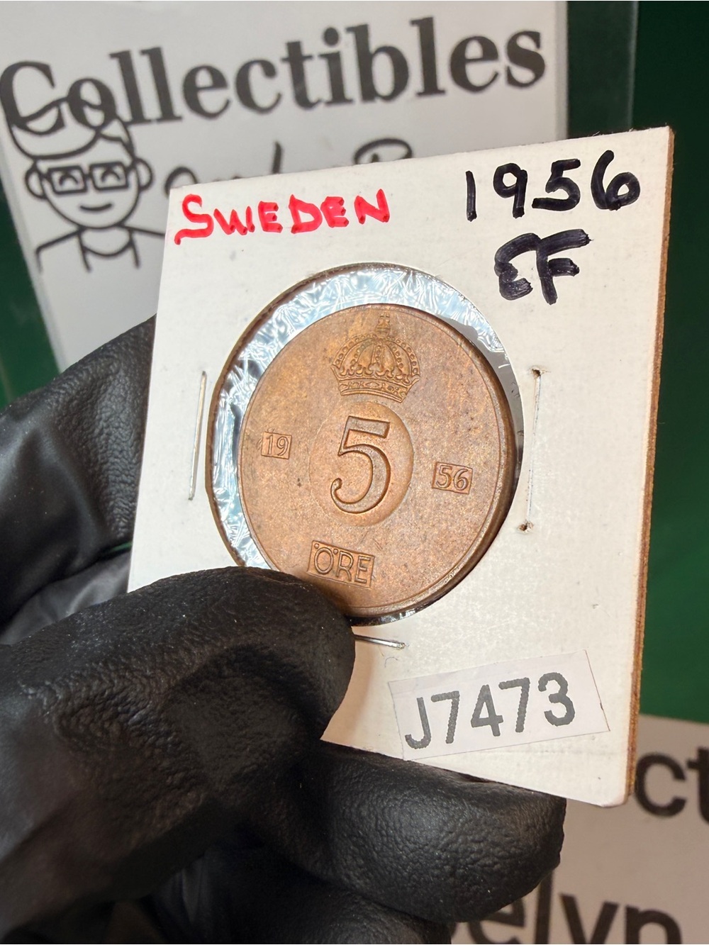 1956 Sweden 5 Öre | Stunning Dark Brown Gem | KM# 822